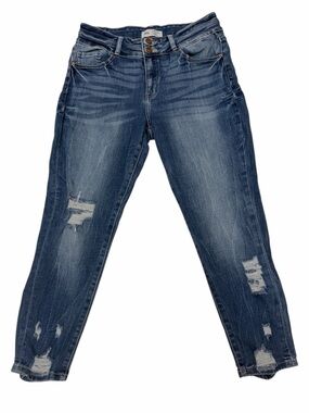 BKE Payton Skinny Jeans Distressed Mid Rise Ankle Denim Women 32